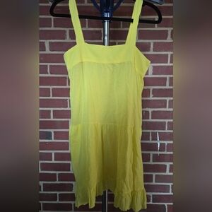 9 SEED Raw EDGE Short Sunshine Yellow Sundress‎ Beach Coverup P / S SMALL